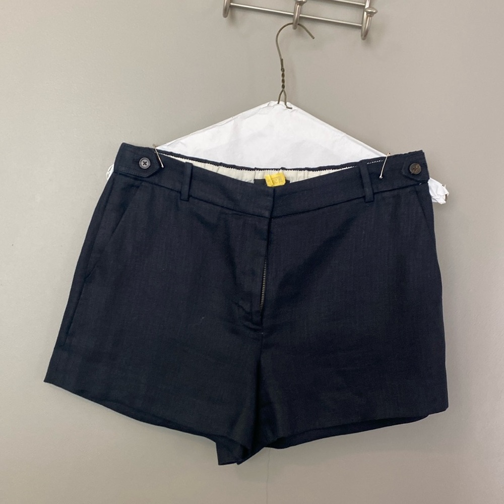 JCrew black linen shorts - Size 8